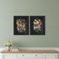 Set Of Two Love Grows Here Black Framed Print Wall Art