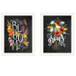 Set Of Two Love Grows Here White Framed Print Wall Art