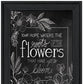 Set Of Two Vintage Chalkboard Blooms Black Framed Print Wall Art