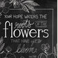 Set Of Two Vintage Chalkboard Blooms Black Framed Print Wall Art
