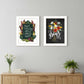 Set Of Two With Grateful Hearts White Framed Print Wall Art