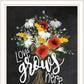 Set Of Two With Grateful Hearts White Framed Print Wall Art