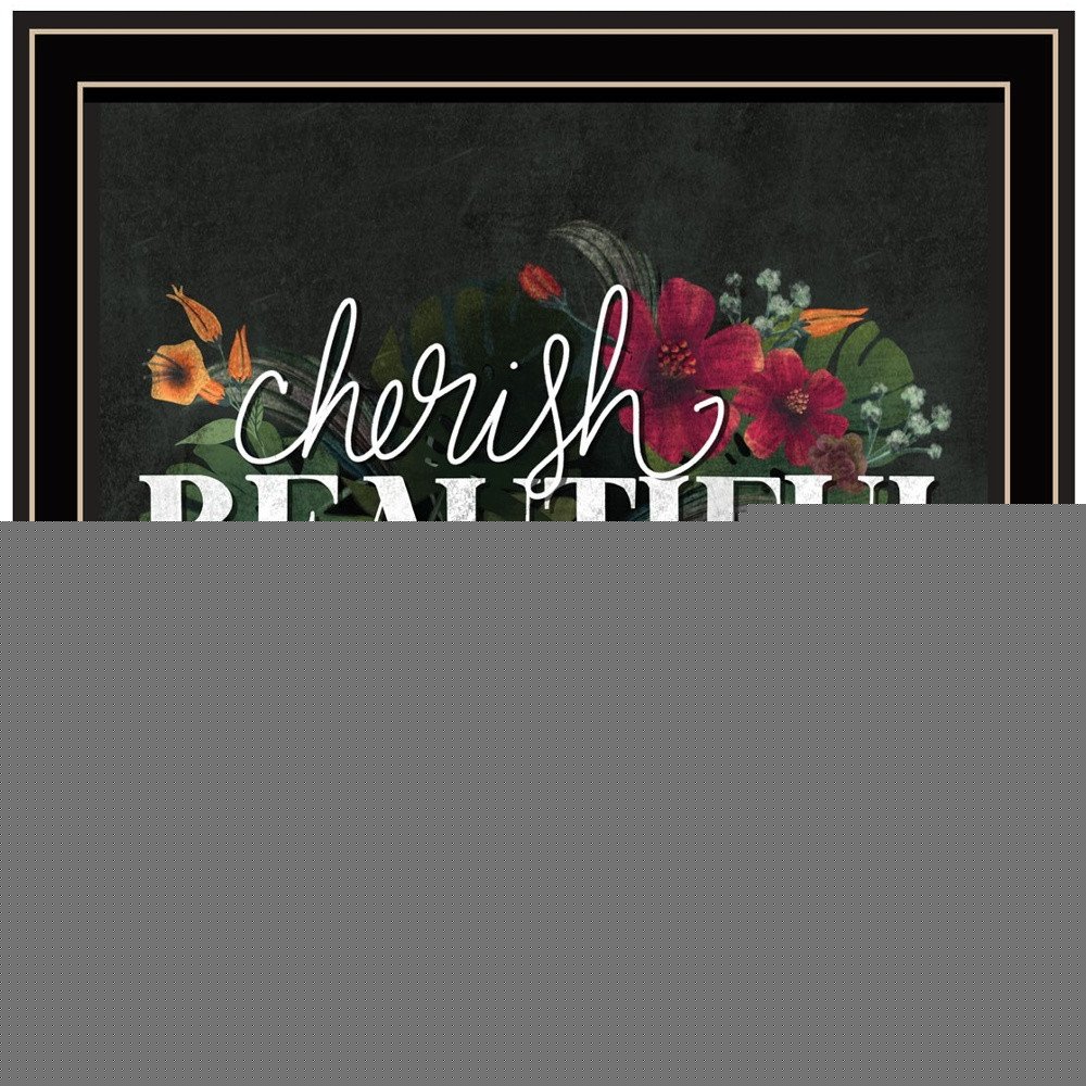 Set Of Two Cherish and Have Faith 2 Black Framed Print Wall Art