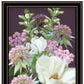 Set Of Two Lilac and Wild Plum Bouquet Black Framed Print Wall Art