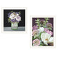 Set Of Two Lilac and Wild Plum Bouquet Black Framed Print Wall Art