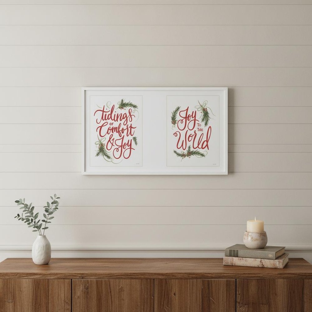 Set Of Two Lilac and Wild Plum Bouquet 1 White Framed Print Wall Art