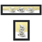 Set Of Two Teacups Black Framed Print Kitchen Wall Art