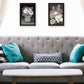 Set Of Two Lilac and Wild Plum Bouquet Black Framed Print Wall Art