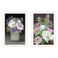 Set Of Two Lilac and Wild Plum Bouquet White Framed Print Wall Art