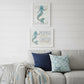 Set Of Two Two Mermaids 1 White Framed Print Wall Art