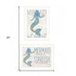 Set Of Two Two Mermaids 2 White Framed Print Wall Art