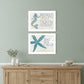 Set Of Two Mermaid Kisses Starfish Wishes 1 White Framed Print Wall Art