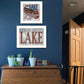 Set Of Two Lake Life is Better 1 White Framed Print Wall Art