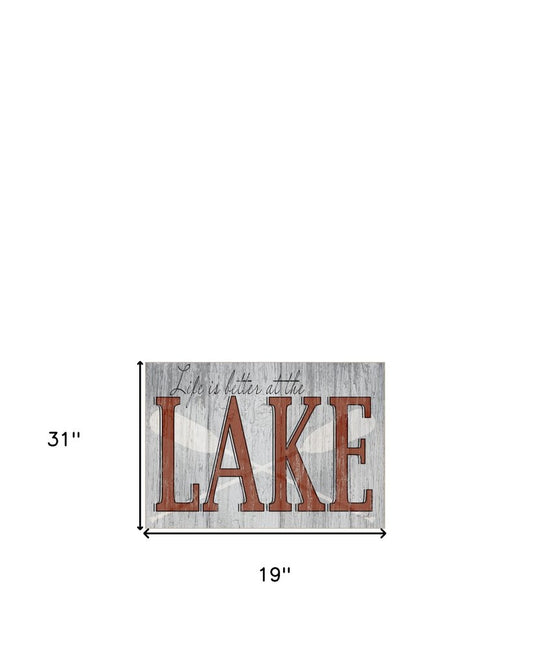 Set Of Two Lake Life is Better 1 White Framed Print Wall Art