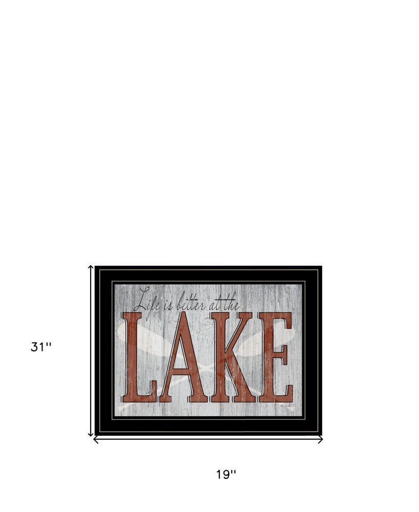 Set Of Two Lake Life is Better 2 Black Framed Print Wall Art