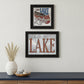 Set Of Two Lake Life is Better 2 Black Framed Print Wall Art