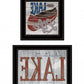 Set Of Two Lake Life is Better 2 Black Framed Print Wall Art