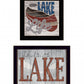 Set Of Two Lake Life is Better 2 Black Framed Print Wall Art