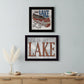Set Of Two Lake Life is Better 2 Black Framed Print Wall Art