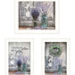 Set Of Three Love Life And Lavender White Framed Print Wall Art