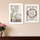 Set Of Two Our Family Blossoms 1 White Framed Print Wall Art