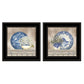 Set Of Two The Farmhouse Blues 1 White Framed Print Wall Art