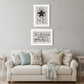 Set Of Two His Mercies and Thankful 1 White Framed Print Wall Art