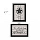 Set Of Two His Mercies and Thankful 2 Black Framed Print Wall Art