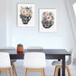 Set Of Two Coffee And Flowers White Framed Print Kitchen Wall Art