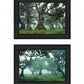 Set Of Two Enchanted Forest 2 Black Framed Print Wall Art