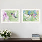 Set Of Two Humming Bird 1 and 2 White Framed Print Wall Art