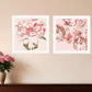 Set Of Two The Peonies 2 White Framed Print Wall Art