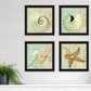 Set Of Four Ocean 1 Black Framed Print Wall Art