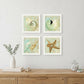 Set Of Four Ocean 2 White Framed Print Wall Art