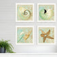 Set Of Four Ocean 2 White Framed Print Wall Art
