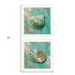 Set Of Two Azurica I and Sea II 2 White Framed Print Wall Art