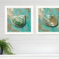 Set Of Two Azurica I and Sea II 2 White Framed Print Wall Art