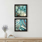 Set Of Two Earth tones I and Sea II 1 Black Framed Print Wall Art