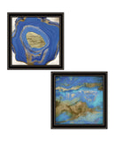 Set Of Two Perisse Cobalt 1 Black Framed Print Wall Art