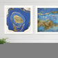 Set Of Two Perisse Cobalt 2 White Framed Print Wall Art