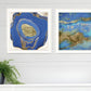 Set Of Two Perisse Cobalt 2 White Framed Print Wall Art