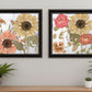 Set Of Two Earth to Petals 1 Black Framed Print Wall Art