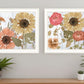 Set Of Two Earth to Petals 2 White Framed Print Wall Art