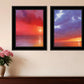 Set Of Two Sunset Black Framed Print Wall Art