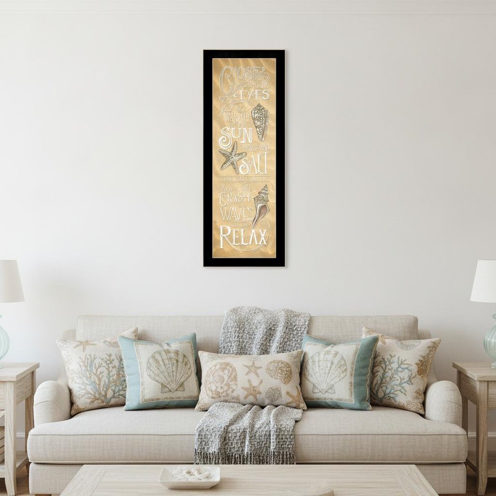 Close Your Eyes 1 Black Framed Print Wall Art