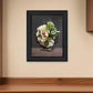 Vintage Floral Tea Pot 1 Black Framed Print Kitchen Wall Art