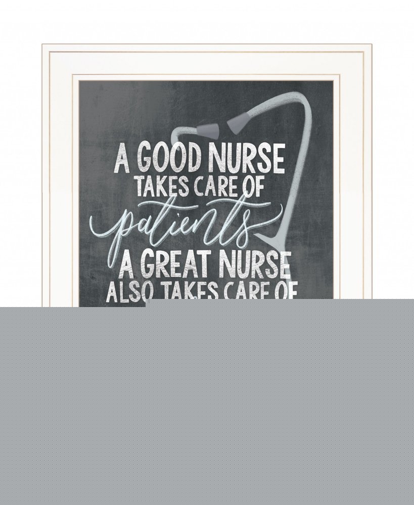 A Nurses Heart 1 White Framed Print Wall Art