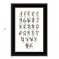 Flower Alphabet 2 Black Framed Print Wall Art