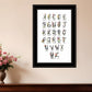 Flower Alphabet 2 Black Framed Print Wall Art