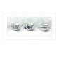 Cups and Saucers 1 White Framed Print Wall Art